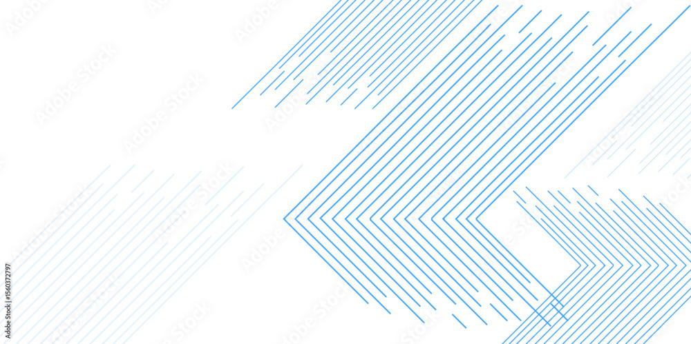 Aufkleber Blue minimal lines abstract futuristic tech background. arrow stripe with light blue color and copy space for content, vector design. line elegant blue striped diagonal line technology concept vector.