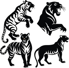 This collection of image feature illustration of tiger