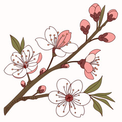 seamless floral pattern with flowers and leaves