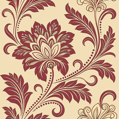 damask seamless floral pattern royal wallpaper 