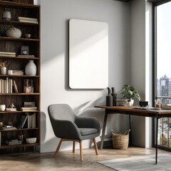 Modern home office mockup (2)