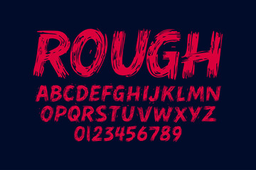 Grunge Horror Font. Hand Made Brush Typeface. Vector Stock Illustration. Brush stroke Alphabet....
