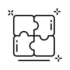 A trendy outline icon of smart problem solving
