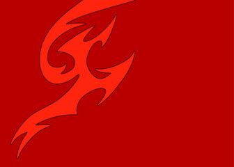 Abstract background with seamless wavy flame pattern and with some copy space area