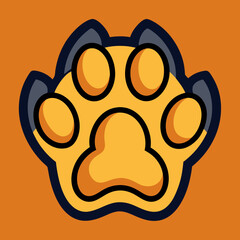 Paw print heart red colors with claw marks, scratches, talons cuts cat, tiger, dog, lion, monster isolated on white background.