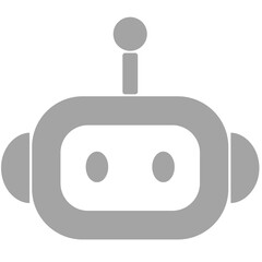 gray silhouette bot icon