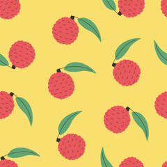 A delicate pattern with dragon fruits. Summer illustration for designs Vector illustration  Tropical fruits