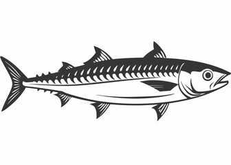 Mackerel sea fish cartoon Creative vector cartoon illustration