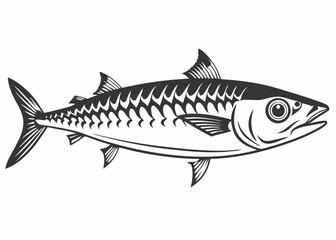 Mackerel sea fish cartoon Creative vector cartoon illustration