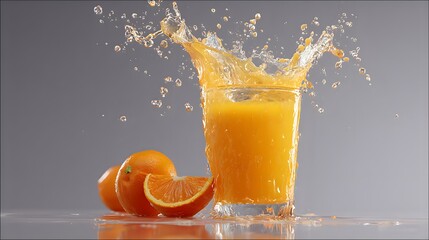 Splashing orange juice