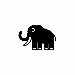 Mammoth animal vector symbol minimalist logo, Icon, element vector illustration