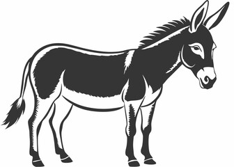 Donkey Head Vector Illustration