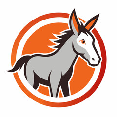 Baby donkey mascot logo design