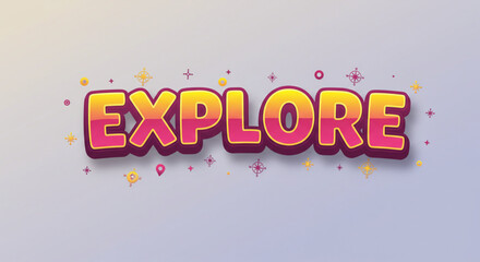 Embark on an Adventure Explore the World with Vibrant Typography