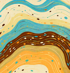 Abstract colorful background. Backdrop with waves. Digital art. Pattern design. Beautiful illustration. Decoration wallpaper.
