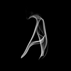 Letter A High Resolution Wisp Smoke Letter JPG Images with Creative Abstract Backgrounds and Moody Atmospheric Effects for Commercial Design and Digital Art Projects