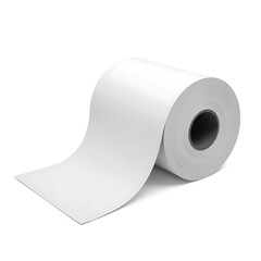 Blank roll of white paper on a plain background for insulation materials  