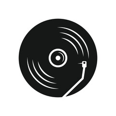 record vinyl icon vector design template 