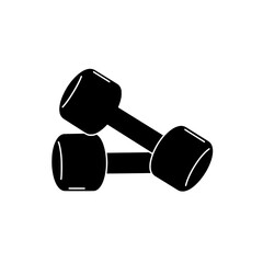 Silhouette of Dumbbell: A minimalist silhouette of two dumbbells. The image presents strength and fitness with bold, clean lines.