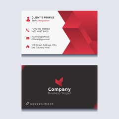 Modern business card design. Elegant business card layout. Professional business card. Corporate visiting card vector. Modern geometric shape background calling card. 