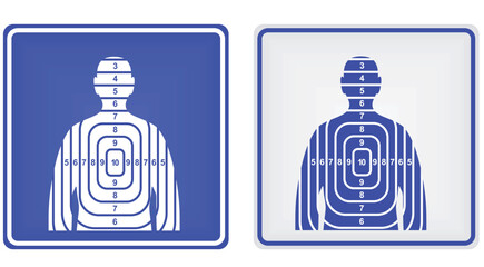 Shooting range sign. vector illustration