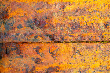 Heavy Oxidation on Steel. Industrial Rust Backdrop.