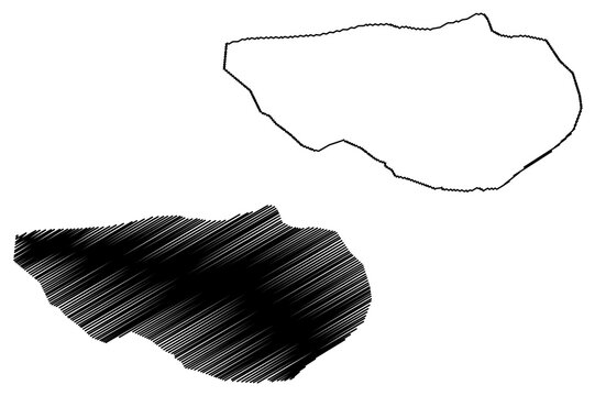 Sulaymaniyah City (Republic of Iraq, Kurdistan Region) map vector illustration, scribble sketch City of Slemani map