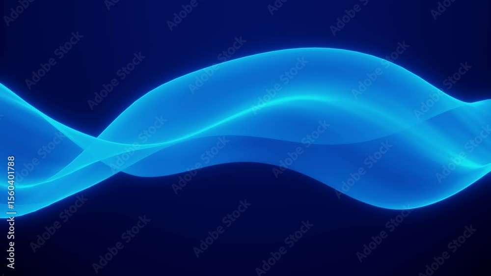 Wall mural abstract colorful wavy background in dark blue on black backdrop. modern colorful wallpaper. seamles