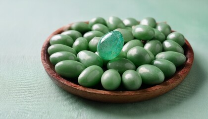 national candy month gemstone inspired edible art sugar coated green candy eggs with crystal center