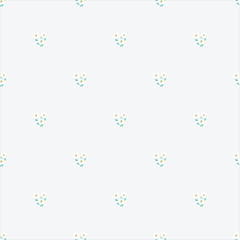 Seamless Pattern of Minimalistic Flower Motifs on Light Background