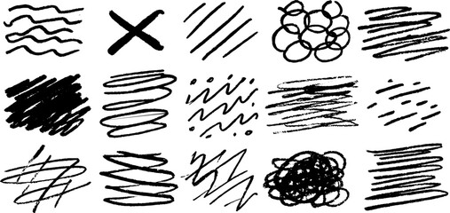 Abstract sketch with xox pattern and dotted trail for creative design