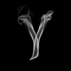 Letter Y Elegant Smoke Letter Overlays in JPG Format for Creative Designs and Visual Effects with Ethereal Mood and High Resolution Transparency