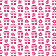 Pink Presents and Heart Glasses Pattern