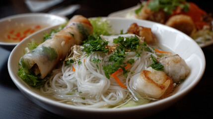 Vietnamese cuisine Pho Cuon Pho spring roll.