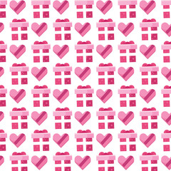 Pink Presents and Heart Glasses Pattern