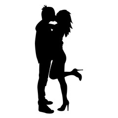 romantic kiss icon black_1