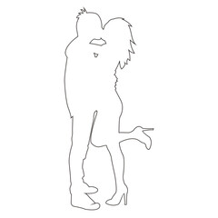 romantic kiss icon line_1