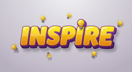 Inspire Creative Text Effect with Glowing Light Bulbs