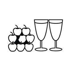 wine glass and grapes
