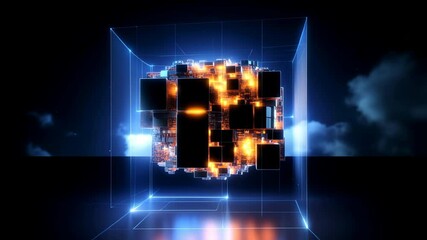 Dynamic animation of red blood cells flowing in bloodstream - Powered by Adobe