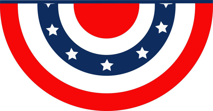 Half circle American flag . Perfect for celebration, 4th of july independence