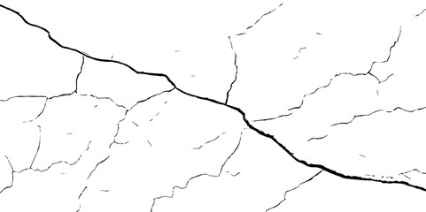 Obraz premium closeup of cracks and fissures of peeling paint on a transparent background-Old concrete wall with cracked flaking paint 