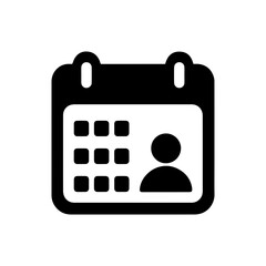 minimalist calendar icon on transparent background