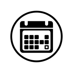 minimalist calendar icon on transparent background
