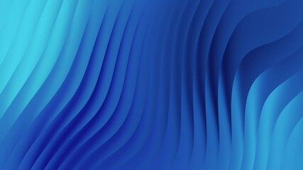 3d animation, abstract blue waves motion background seamless looping