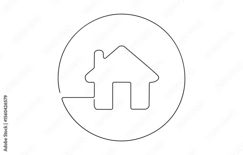 Poster continuous drawing of one line of an web site. web concept. web site, isolated white background, vec