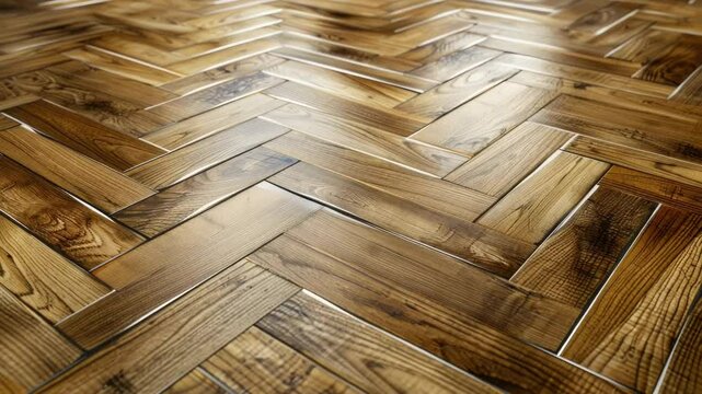 A close-up view of a wooden floor in a room, perfect for interior design or architecture projects