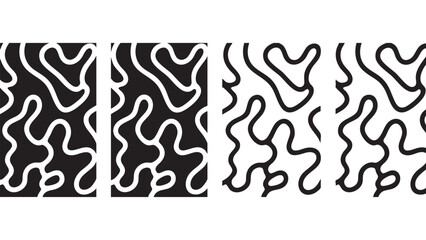 Fototapeta premium Bold Wavy Camouflage Seamless Pattern