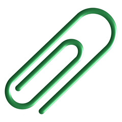 Obraz premium 3d illustration of paper clip isolated on transparent background