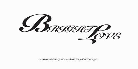 Elegant Font Uppercase Lowercase and Number. Classic Lettering Minimal Fashion Designs. Typography modern serif fonts regular decorative vintage concept. vector illustration